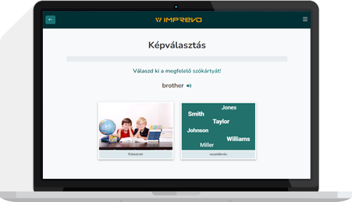 Laptop amely egy Imprevo feldatot ábrázol